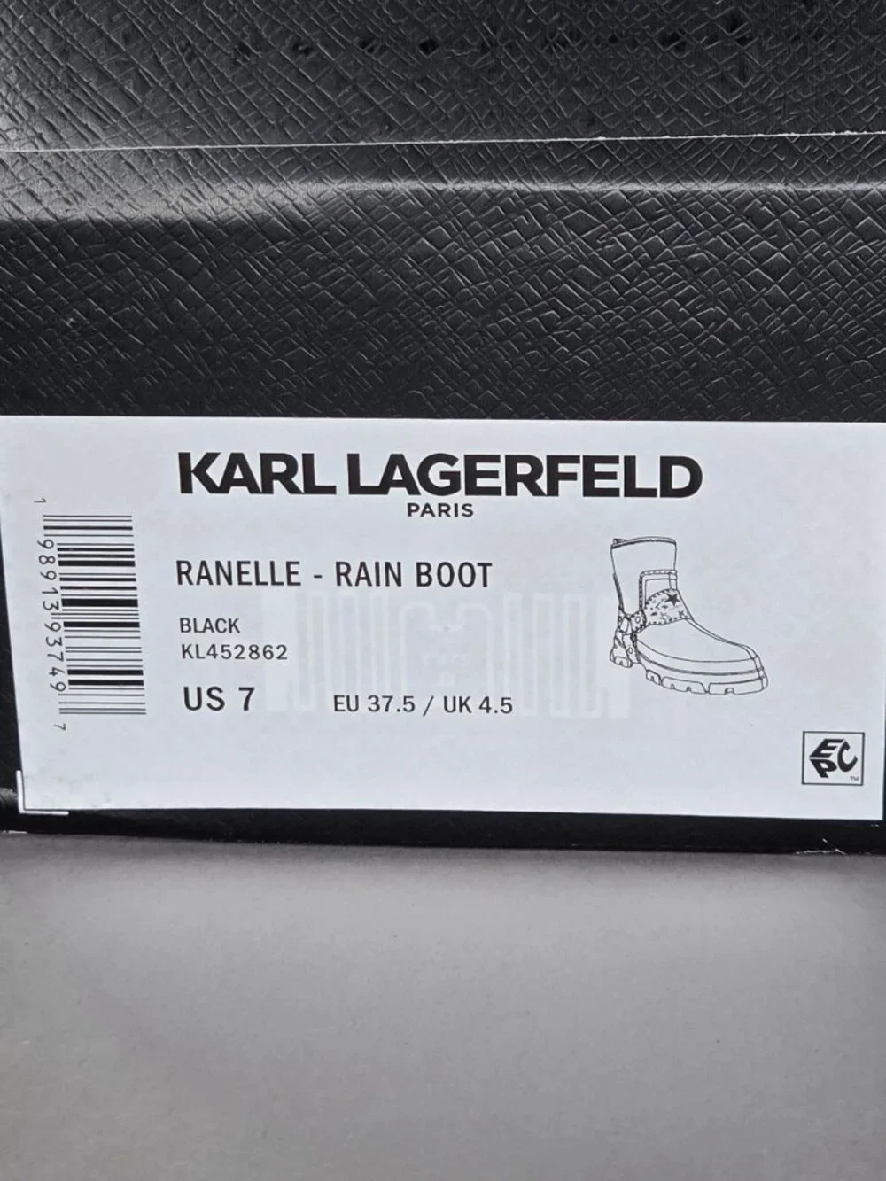 Karl Lagerfeld Paris Ranelle Women's Rain Boots - Black, Size: 7